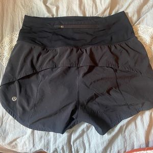 Lululemon black speed up shorts